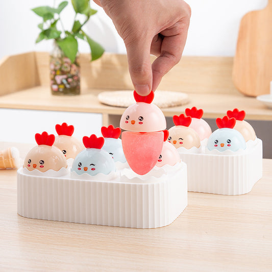 Chicken Ice Cream Mold — Food-Grade Popsicle Tray, 4 or 6 Grid