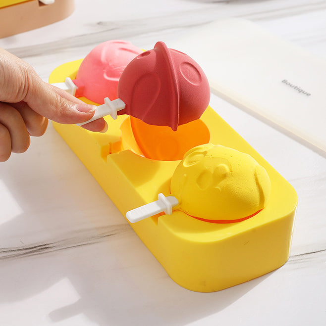 Cartoon DIY Popsicle Mold — Silicone, Kids & Family Fun