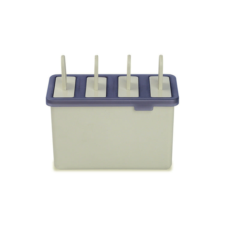 Colorful Ice Cream Popsicle Mold Box Set — 4 Grid, ABS Plastic