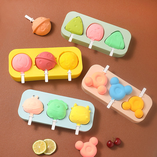Cartoon DIY Popsicle Mold — Silicone, Kids & Family Fun