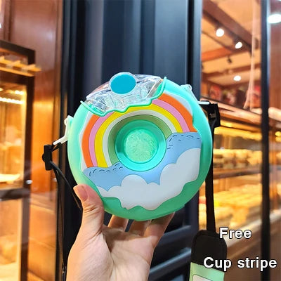 Summer Ice Cream Water Bottle — Cute Donut Design, BPA Free