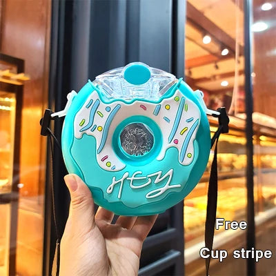 Summer Ice Cream Water Bottle — Cute Donut Design, BPA Free