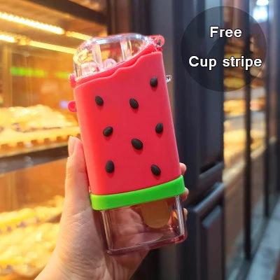 Summer Ice Cream Water Bottle — Cute Donut Design, BPA Free
