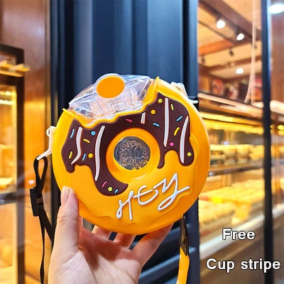 Summer Ice Cream Water Bottle — Cute Donut Design, BPA Free